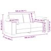 vidaXL Sofa Wolkengrau 180 x 80 x 82 cm Stoff