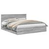 vidaXL Bettrahmen Graues Sonoma 200 x 200 cm Ingenieurs Holz