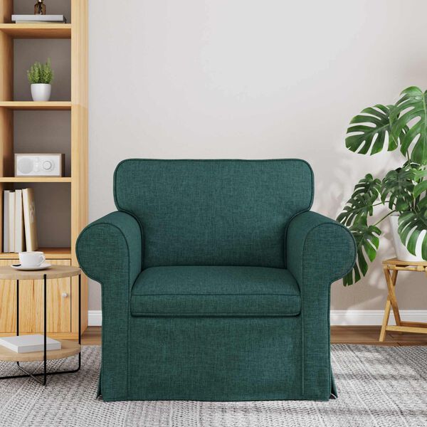 vidaXL Sofa Dunkelgr&uuml;n Gesamtabmessungen: 95 x 82 x 80 cm (B x T x H)