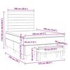 vidaXL Boxspringbett mit Matratze Schwarz 120x190 cm Stoff