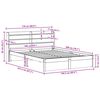 vidaXL Bettrahmen mit Kopfteil 2 pcs Wachsbraun Massivholz Kiefer