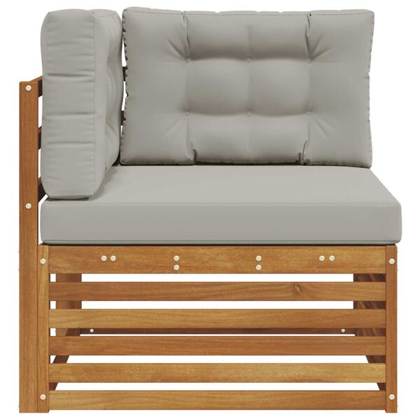 vidaXL Outdoor Ecksofa Massivholz Akazie Natur