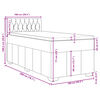 vidaXL Boxspringbett mit Matratze Schwarz 100x200 cm Stoff