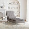 vidaXL Massage-Chaiselongue mit Nackenrolle Taupe Stoff