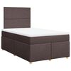 vidaXL Boxspringbett mit Matratze Dunkelbraun 120x200 cm Stoff