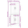 vidaXL Highboard Wei&szlig; 69,5x34x180 cm Holzwerkstoff