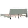 vidaXL Bettgestell ohne Matratze Hellgrau 180x200 cm Samt