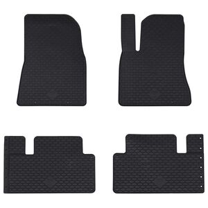 vidaXL Autofu&szlig;matte 4 pcs Schwarz Gummi
