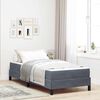 vidaXL Boxspringbett mit Matratze Dunkelgrau 90 x 210 cm Stoff