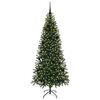 vidaXL K&uuml;nstlicher Weihnachtsbaum mit 300 LEDs Gr&uuml;n 180 cm PE und PVC