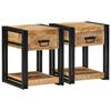 vidaXL Nachttische 2 Stk. 40x40x50 cm Raues Massivholz Mango