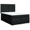 vidaXL Boxspringbett mit Matratze Schwarz 140x200 cm Stoff