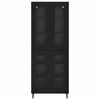 vidaXL Highboard Schwarz Eichen-Optik 69,5 x 34 x 180 cm Holzwerkstoff