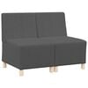 vidaXL Modulares Armfreies Sofa 2 Stk. Dunkelgrau Cordstoff