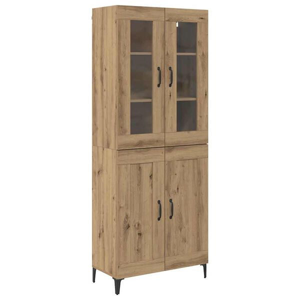 vidaXL Highboard Artisan-Eiche 69,5 x 34 x 180 cm Holzwerkstoff