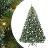 vidaXL K&uuml;nstlicher Weihnachtsbaum mit 300 LEDs Gr&uuml;n 210 cm PE und PVC