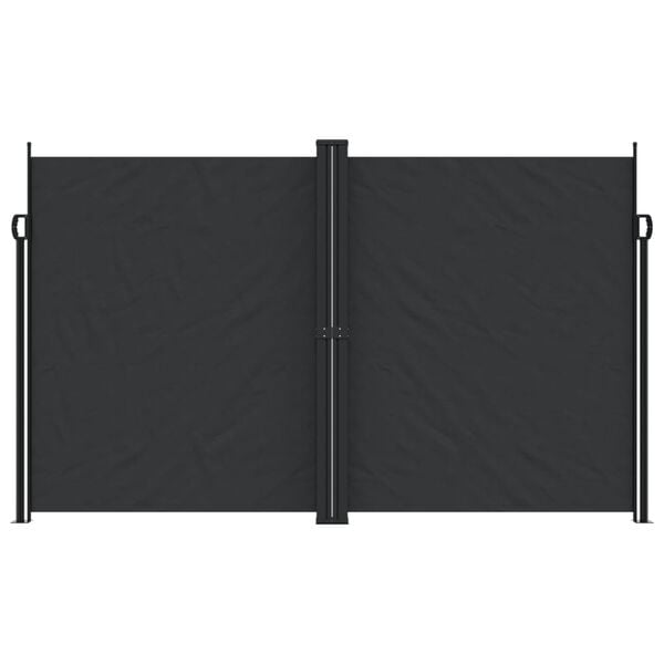 vidaXL Seitenmarkise Ausziehbar Schwarz 200x600 cm