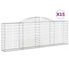 vidaXL Gabionen mit Hochbogen 15 Stk 300x30x100/120cm Verzinktes Eisen