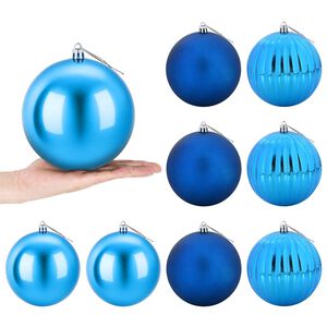 vidaXL Weihnachtsbaumkugel Set XL 9 stk. Blau &Oslash; 15 cm Kunststoff