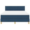 vidaXL LED Boxspringbett mit Matratze mit LED Blau 160 x 200 cm Stoff