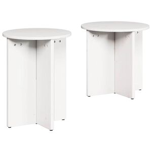 vidaXL Couchtisch 2 pcs Wei&szlig;