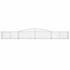 vidaXL Gabionen mit Hochbogen 9 Stk. 400x50x40/60cm Verzinktes Eisen