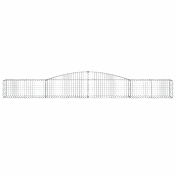 vidaXL Gabionen mit Hochbogen 9 Stk. 400x50x40/60cm Verzinktes Eisen