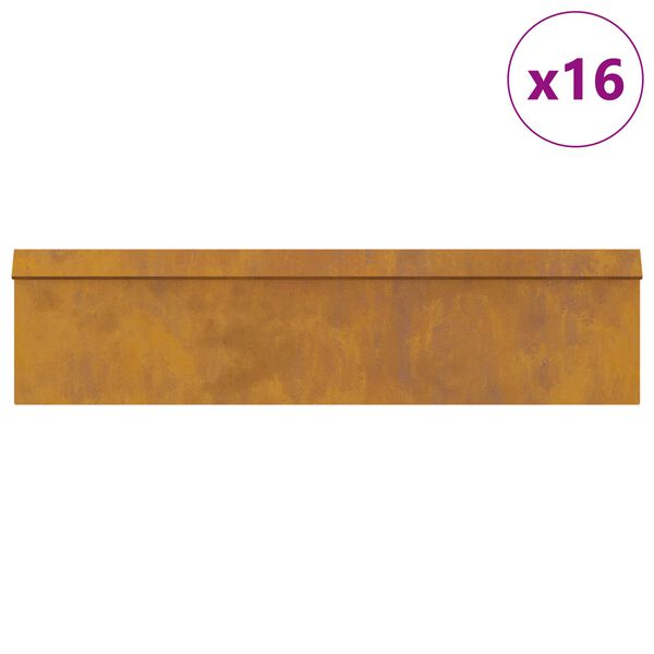 vidaXL Schneckenzauns 20 pcs Rostig Wetterfeststahl