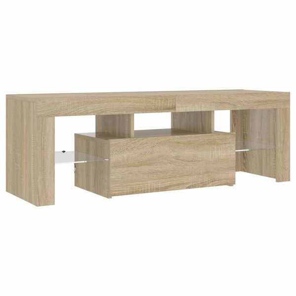 vidaXL TV-Schrank mit LED-Leuchten Sonoma-Eiche 120x35x40 cm