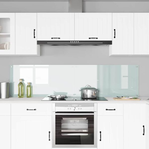 vidaXL K&uuml;chenr&uuml;ckwand 2 pcs Wei&szlig; 100 x 50 cm Geh&auml;rtetes Glas