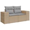 vidaXL Garten-Sofa-Set 8 pcs Beige und Hellgrau 80 x 80 x 71 cm