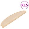 vidaXL Stufenmatten 15 Stk. 65x21x4 cm Creme Halbrund Gro&szlig;