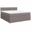 vidaXL Boxspringbett mit Matratze Taupe 180x200 cm Stoff