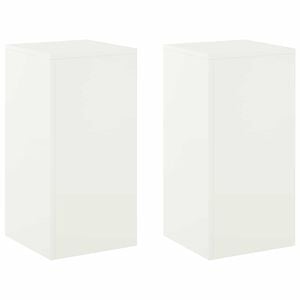 vidaXL Pflanzenst&auml;nder 2 pcs Wei&szlig; 30 x 30 x 60 cm Stahl