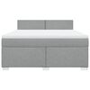 vidaXL Boxspringbett mit Matratze Hellgrau 180x200 cm Stoff