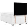 vidaXL Boxspringbett mit Matratze Wei&szlig; 120x200 cm Kunstleder