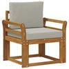 vidaXL Outdoor-Sofa Massives Akazienholz und Polyester