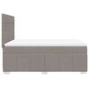 vidaXL Boxspringbett mit Matratze Taupe 140x200 cm Stoff