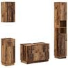 vidaXL 4-teiliges Badezimmer-Schrank-Set HOORN Altholz Holzwerkstoff