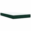 vidaXL Boxspringbett mit Matratze Dunkelgr&uuml;n 120x200 cm Samt