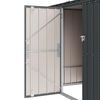vidaXL Gartenlagerbox Schwarz 214 x 82 x 132 cm Stahl