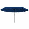 vidaXL Gartenparasol Blau und Schwarz 395 x 395 x 245 cm