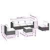 vidaXL 6-tlg. Garten-Lounge-Set mit Kissen Poly Rattan Braun