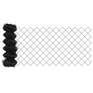 vidaXL Maschendrahtzaun 25 x 0,8 m Stahl Grau