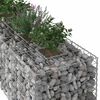 vidaXL Gabionen Hochbeet 2 pcs Silber 260 x 60 x 55 cm