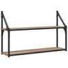 vidaXL Wandregal Wandhalterung Artisan-Eiche 80 x 21 x 51 cm Metall PB