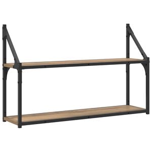 vidaXL Wandregal Wandhalterung Artisan-Eiche 80 x 21 x 51 cm Metall PB