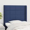 vidaXL Kopfteil mit Ohren Blau 93x16x118/128 cm Stoff