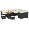 vidaXL Gartensofa-set 12 stk. Schwarz Poly-Rattan