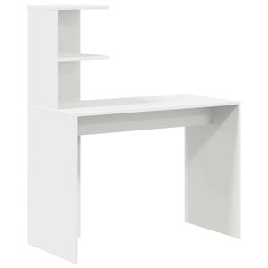 vidaXL Schreibtisch mit Regal Wei&szlig; 102 x 50 x 124 cm Holzwerkstoff